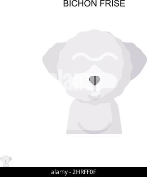 Bichon frise einfaches Vektor-Symbol. Illustration Symbol Design-Vorlage für Web mobile UI-Element. Stock Vektor