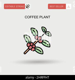 Kaffeepflanze einfaches Vektor-Symbol. Stock Vektor