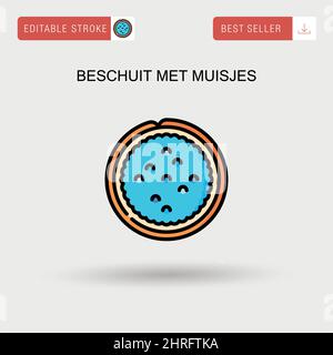 Beschuit met muisjes einfaches Vektor-Symbol. Stock Vektor