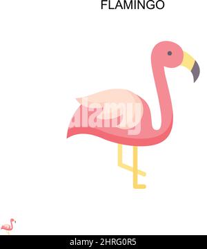 Einfaches Flamingo-Vektorsymbol. Illustration Symbol Design-Vorlage für Web mobile UI-Element. Stock Vektor