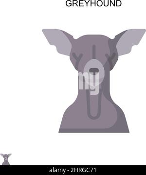 Einfaches Vector-Symbol für Windhund. Illustration Symbol Design-Vorlage für Web mobile UI-Element. Stock Vektor