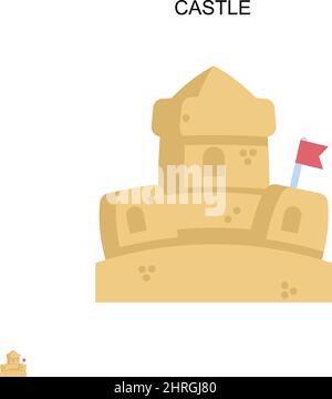 Einfaches Vektor-Symbol der Burg. Illustration Symbol Design-Vorlage für Web mobile UI-Element. Stock Vektor