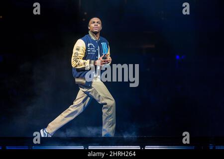 Milwaukee, USA. 24.. Februar 2022. Vince Staples am 24. Februar 2022 beim Fiserv Forum in Milwaukee, Wisconsin (Foto: Daniel DeSlover/Sipa USA) Quelle: SIPA USA/Alamy Live News Stockfoto