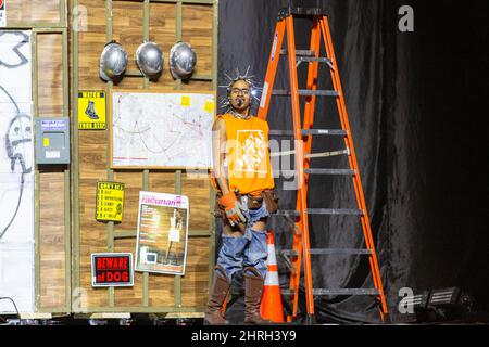 Milwaukee, USA. 24.. Februar 2022. Teezo Touchdown am 24. Februar 2022 auf dem Fiserv Forum in Milwaukee, Wisconsin (Foto: Daniel DeSlover/Sipa USA) Quelle: SIPA USA/Alamy Live News Stockfoto