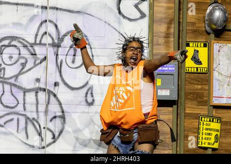 Milwaukee, USA. 24.. Februar 2022. Teezo Touchdown am 24. Februar 2022 auf dem Fiserv Forum in Milwaukee, Wisconsin (Foto: Daniel DeSlover/Sipa USA) Quelle: SIPA USA/Alamy Live News Stockfoto