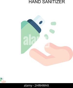 Einfaches Vektorsymbol für Handdesinfektionsmittel. Illustration Symbol Design-Vorlage für Web mobile UI-Element. Stock Vektor