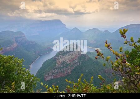 Blyde Rivier Poorts Staudamm am Blyde River entlang der Panorama Route in der Provinz Mpumalanga, Südafrika. Stockfoto