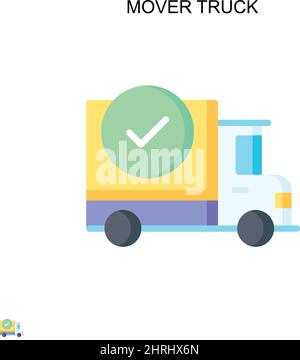 Einfaches Vektorsymbol für Mover Truck. Illustration Symbol Design-Vorlage für Web mobile UI-Element. Stock Vektor