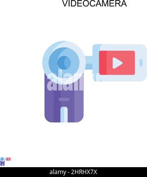 Einfaches Vektorsymbol für Videokamera. Illustration Symbol Design-Vorlage für Web mobile UI-Element. Stock Vektor