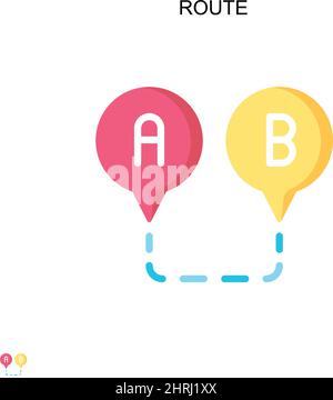 Einfaches Vektorsymbol für Routen. Illustration Symbol Design-Vorlage für Web mobile UI-Element. Stock Vektor