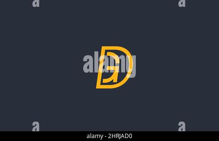 Buchstabenbuchstaben Initialen Monogramm-Logo DG, GD, D und G Stock Vektor