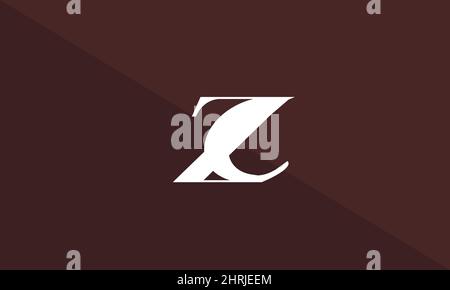 Buchstabenbuchstaben Initialen Monogramm-Logo ZC, CZ, Z und C Stock Vektor