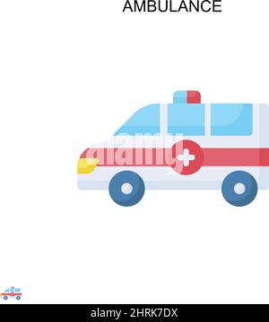 Einfaches Vektorsymbol für Krankenwagen. Illustration Symbol Design-Vorlage für Web mobile UI-Element. Stock Vektor