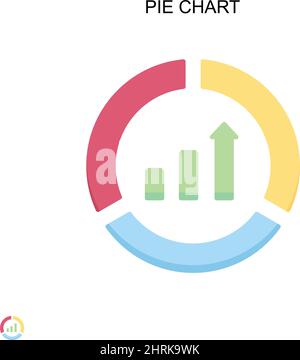 Einfaches Vektorsymbol für das Kreisdiagramm. Illustration Symbol Design-Vorlage für Web mobile UI-Element. Stock Vektor