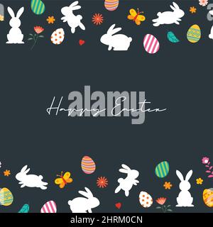 Happy easter Egg Grußkarte Hintergrund template.Can für Cover, Einladung, Anzeige, Tapete, Flyer, Plakate verwendet werden, Broschüre. Stock Vektor