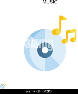 Musik einfaches Vektor-Symbol. Illustration Symbol Design-Vorlage für Web mobile UI-Element. Stock Vektor