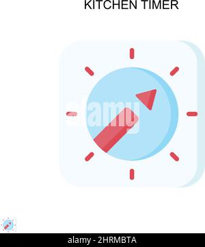 Einfaches Vektorsymbol für Küchenzeitgeber. Illustration Symbol Design-Vorlage für Web mobile UI-Element. Stock Vektor