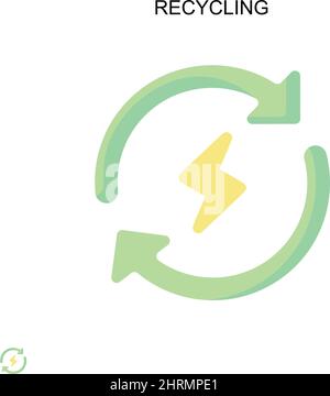 Einfaches Vektorsymbol für das Recycling. Illustration Symbol Design-Vorlage für Web mobile UI-Element. Stock Vektor