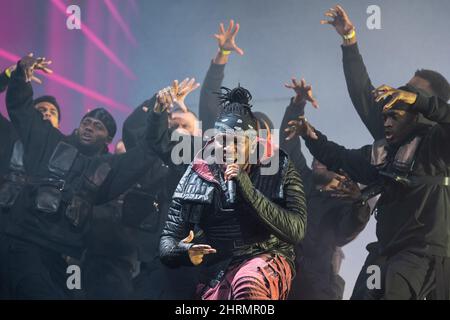 London, Großbritannien. 26. Februar 2022. KSI tritt in der Wembley Arena in London auf. Bilddatum: Samstag, 26. Februar 2022. Bildnachweis sollte lauten: Matt Crossick/Empics/Alamy Live News Stockfoto