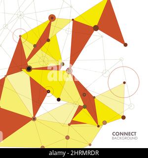 Abstrakt polygonal mit verbindenden Punkten und Linien Stock Vektor