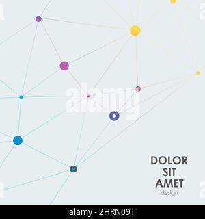 Abstrakt polygonal mit verbindenden Punkten und Linien. Stock Vektor