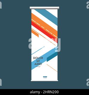 Rollen Sie die Designvorlage mit einer abstrakten Linie auf Stock Vektor