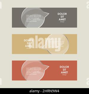 Banner mit Vektor-Glaselement Stock Vektor