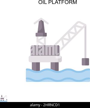 Einfaches Vektorsymbol der Ölplattform. Illustration Symbol Design-Vorlage für Web mobile UI-Element. Stock Vektor