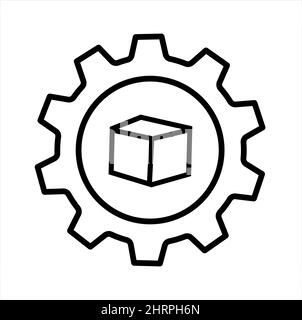 Abstraktes Vektor-Symbol auf der weißen, Illustration isoliert für Grafik-und Web-Design. Einfaches, flaches Symbol. Stock Vektor