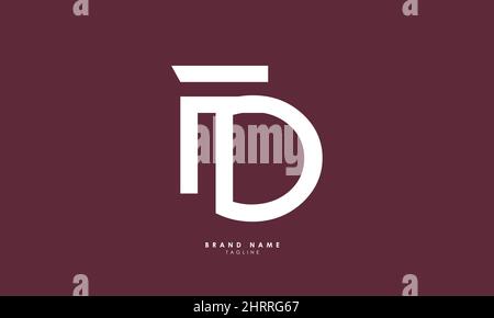 Buchstaben Buchstaben Initialen Monogramm Logo FD, DF, F und D Stock Vektor