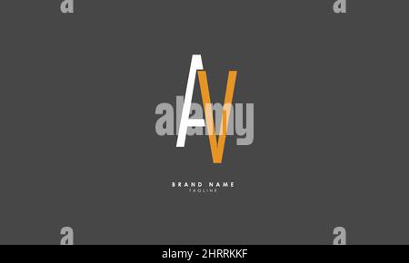 Buchstabenbuchstaben Initialen Monogramm-Logo AV, VA, A und V Stock Vektor