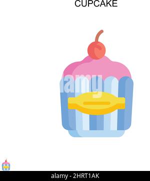 Cupcake einfaches Vektorsymbol. Illustration Symbol Design-Vorlage für Web mobile UI-Element. Stock Vektor