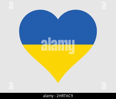 Ukraine Herzflagge. Ukrainische Liebe Form Land Nation National Flagge. Ukraine Banner Symbol Symbol Zeichen Symbol. EPS-Vektorgrafik. Stock Vektor