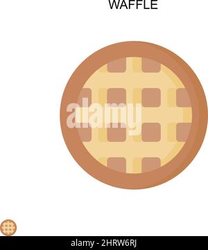 Einfaches Vektorsymbol mit Waffel. Illustration Symbol Design-Vorlage für Web mobile UI-Element. Stock Vektor