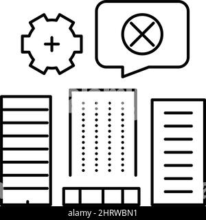Selektive Darstellung von Symbolen für die Abbruchlinie im Außenbereich Stock Vektor