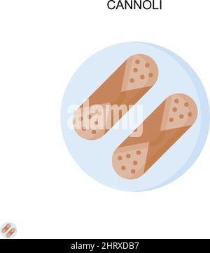 Einfaches Vektorsymbol für Cannoli. Illustration Symbol Design-Vorlage für Web mobile UI-Element. Stock Vektor