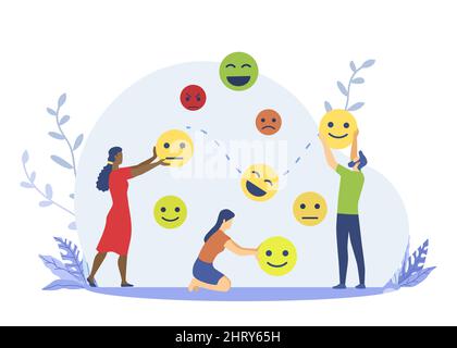 Abstraktes Konzept für emotionales Feedback Stock Vektor