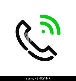 Symbol für einfache Telefongespräche mit Line Art. Pixel Perfect, bearbeitbares Kontursymbol Stock Vektor