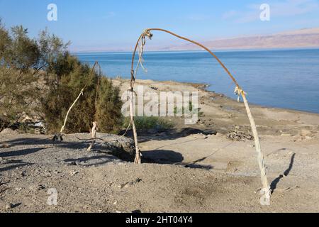 Ein äthiopischer Soldat im Flüchtlingslager Kule in Gambela, Äthiopien, am 15. Juli 2014. Stockfoto