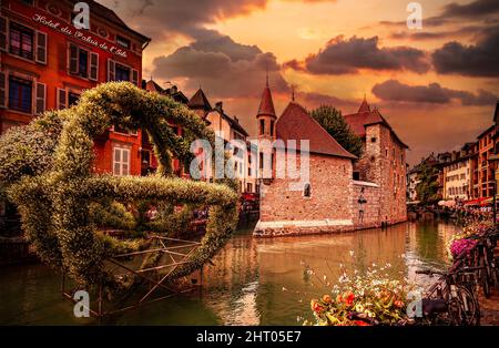 Frankreich Haute-Savoie - Annecy - Palais de l'Ile Stockfoto