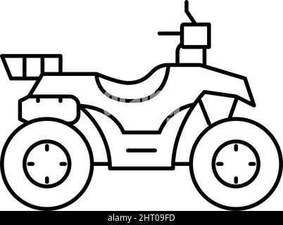 Darstellung des Symbols für die Jagd nach atv-Linien Stock Vektor