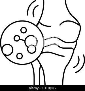 Juvenile idiopathische Arthritis Linie Symbol Vektor Illustration Stock Vektor