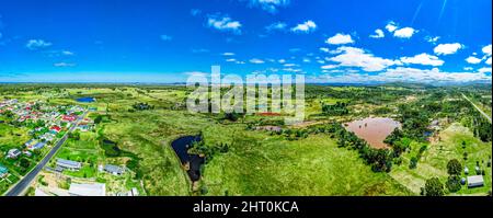 Schöner Panoramablick auf die ländliche Landschaft der Stadt Emmaville, NSW, Australien Stockfoto