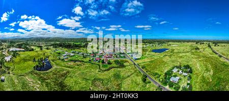 Schöner Panoramablick auf die ländliche Landschaft der Stadt Emmaville, NSW, Australien Stockfoto