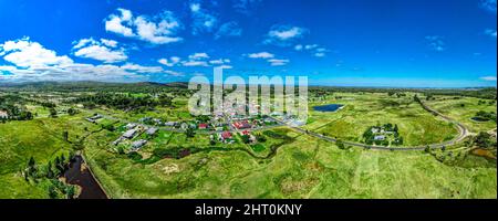 Schöner Panoramablick auf die ländliche Landschaft der Stadt Emmaville, NSW, Australien Stockfoto