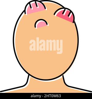 Trichophytosis Haut Krankheit Farbe Symbol Vektor Illustration Stock Vektor