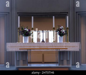Der Altar, Hallgrímskirkja, Reykjavik, Island Stockfoto