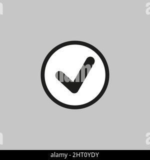 Markieren Sie den Symbolvektor. Abbildung des Symbols der Checkliste. Symbol „Überprüfen“, „Bestätigen“ Stock Vektor