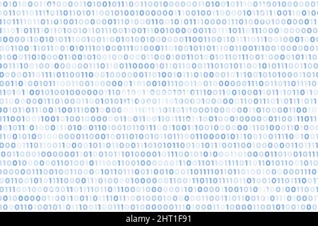 Binärcode weißer Hintergrund mit schwebenden Zahlen Stockfoto