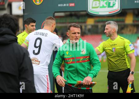 Terni, Italien. 26.. Februar 2022. Marino Defendi (Ternana) während Ternana Calcio vs US Cremonese, Italienisches Fußballspiel der Serie B in Terni, Italien, Februar 26 2022 Quelle: Independent Photo Agency/Alamy Live News Stockfoto